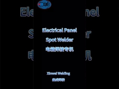 Saldatura della scatola elettrica con la macchina di saldatura a punto a doppia piattaforma