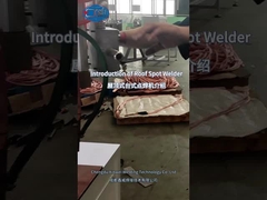 Saldatura di lamiere di alluminio con la macchina di saldatura a punto a tavolo di tipo tetto