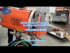 Serbatoio di combustibile per saldatura con saldatrice a punti sospesi